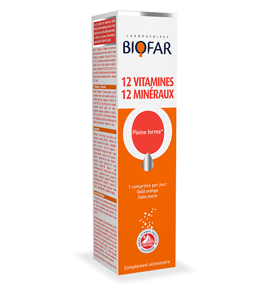 BIOFAR 12 VITAMINS 12 MINERAUX Comprimés effervescents