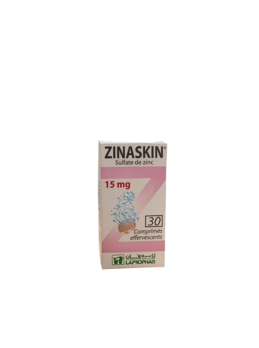 ZINASKIN 15 MG, Comprimé effervescent
